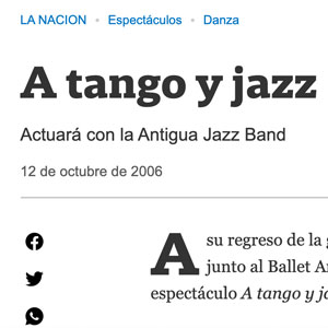 A tango y jazz